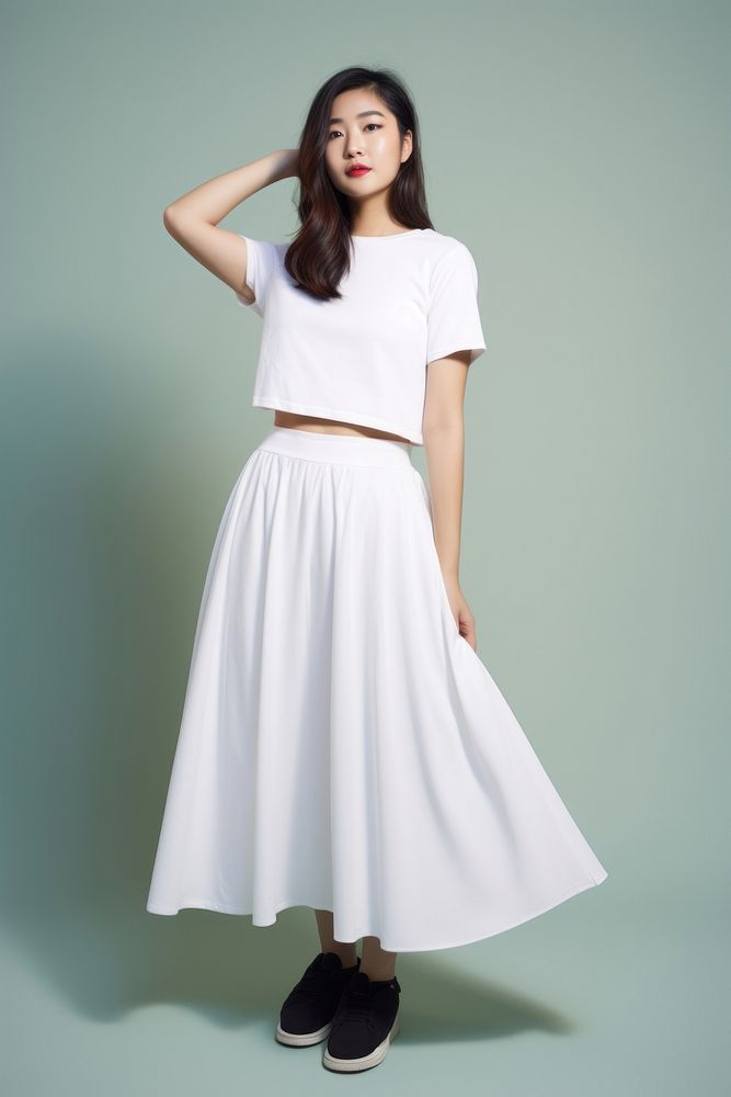 Skirt dress adult white. AI generated Image by rawpixel.