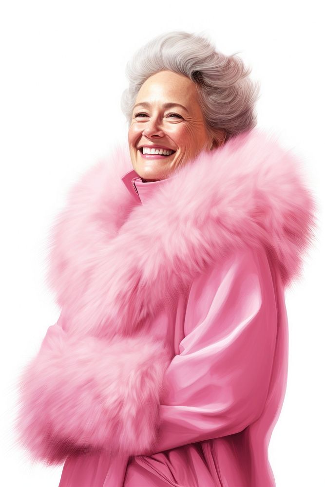 Coat fur laughing portrait. AI generated Image by rawpixel.