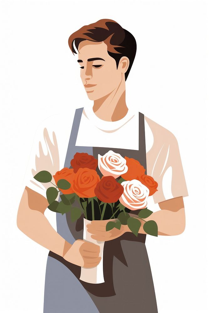 Holding flower apron plant. AI generated Image by rawpixel.