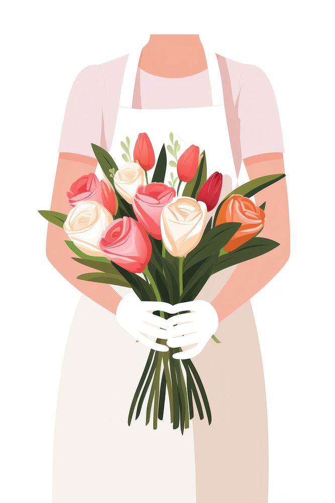 Apron holding flower plant. AI generated Image by rawpixel.