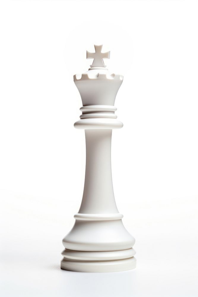 Chess white game white background. AI generated Image by rawpixel.