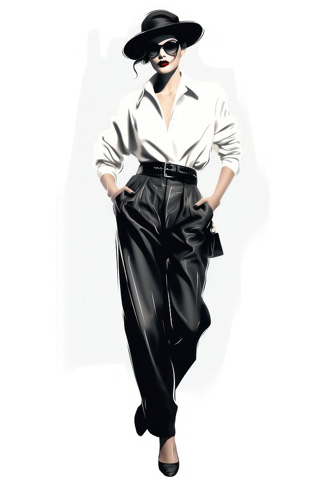 Fashion drawing sleeve adult. 