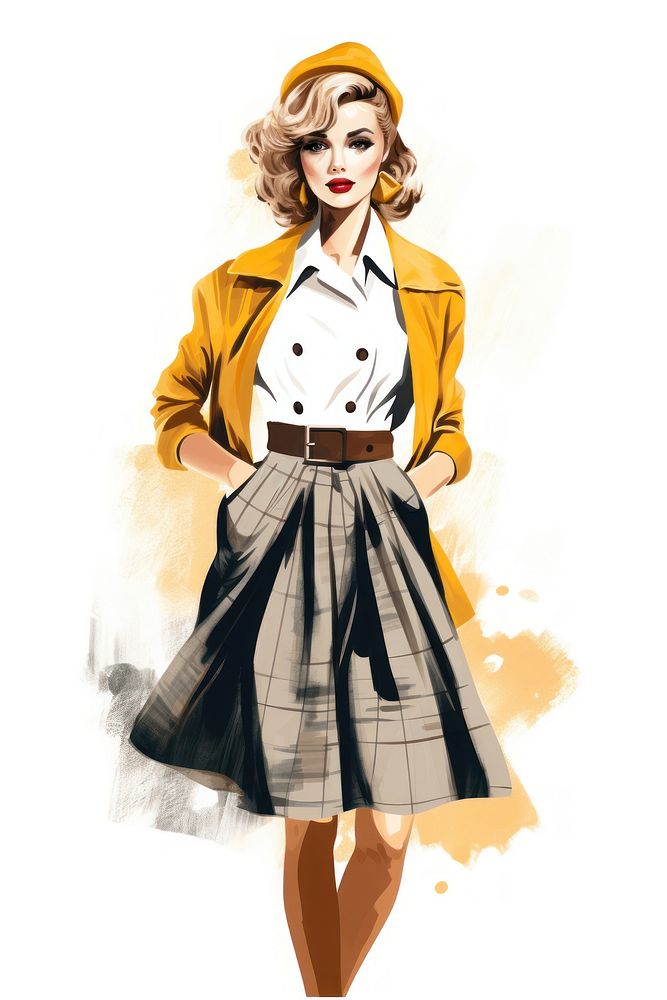 Fashion skirt coat white background. AI generated Image by rawpixel.