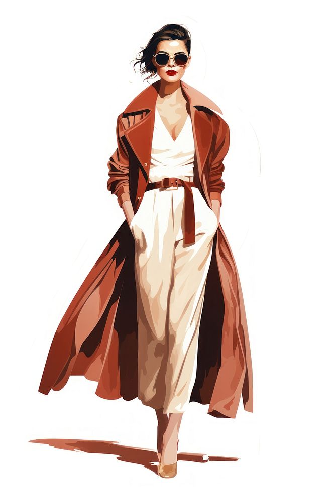 Fashion drawing adult coat. AI generated Image by rawpixel.