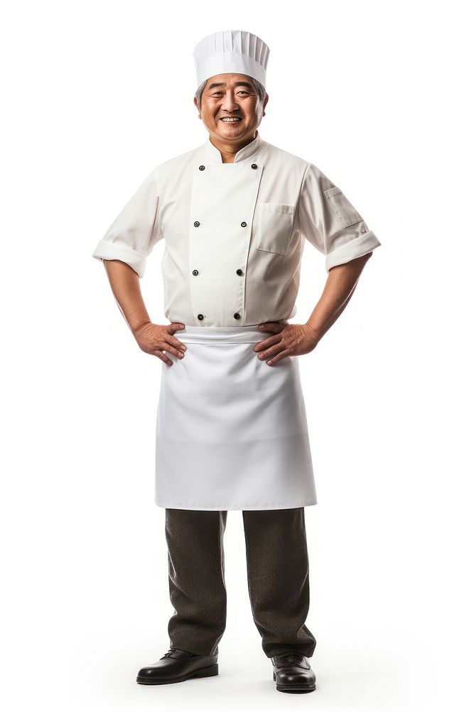 Chef adult white background protection. 