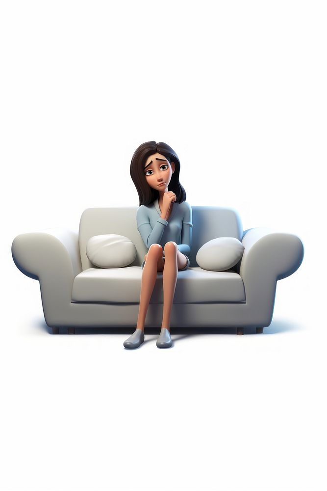 Sitting furniture cartoon chair. AI generated Image by rawpixel.