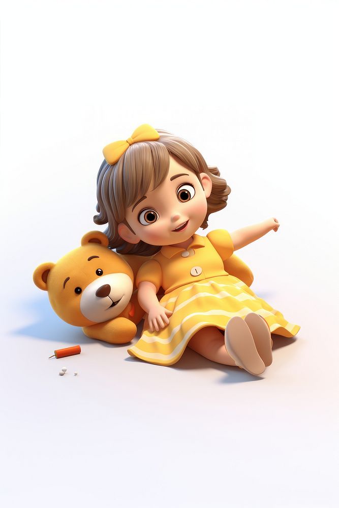 Toy cartoon doll baby. AI generated Image by rawpixel.