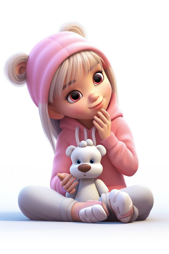Cartoon toy doll baby. AI generated Image by rawpixel.