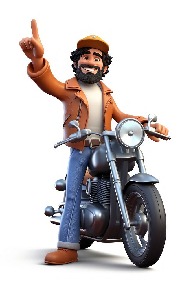 Motorcycle vehicle cartoon adult. AI generated Image by rawpixel.