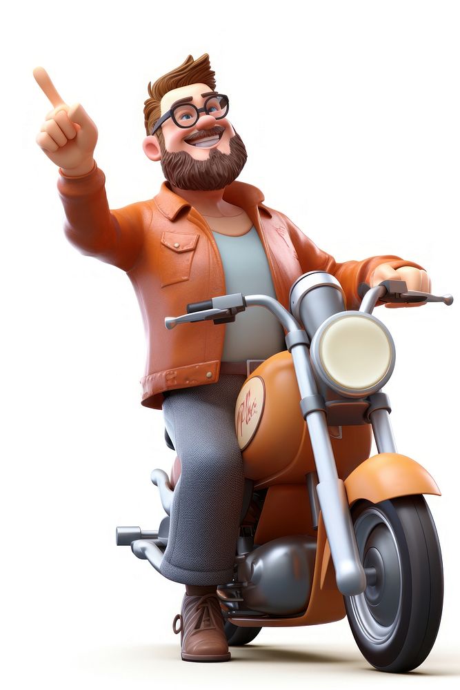 Motorcycle vehicle cartoon adult. AI generated Image by rawpixel.