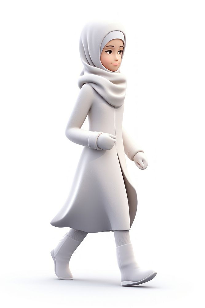 Figurine cartoon white white background. AI generated Image by rawpixel.