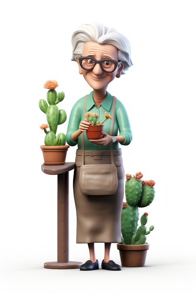 Figurine cactus plant women. AI generated Image by rawpixel.