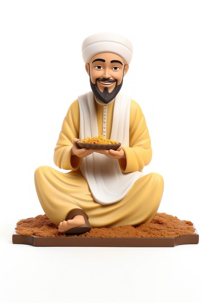 Figurine sitting cartoon adult. AI generated Image by rawpixel.