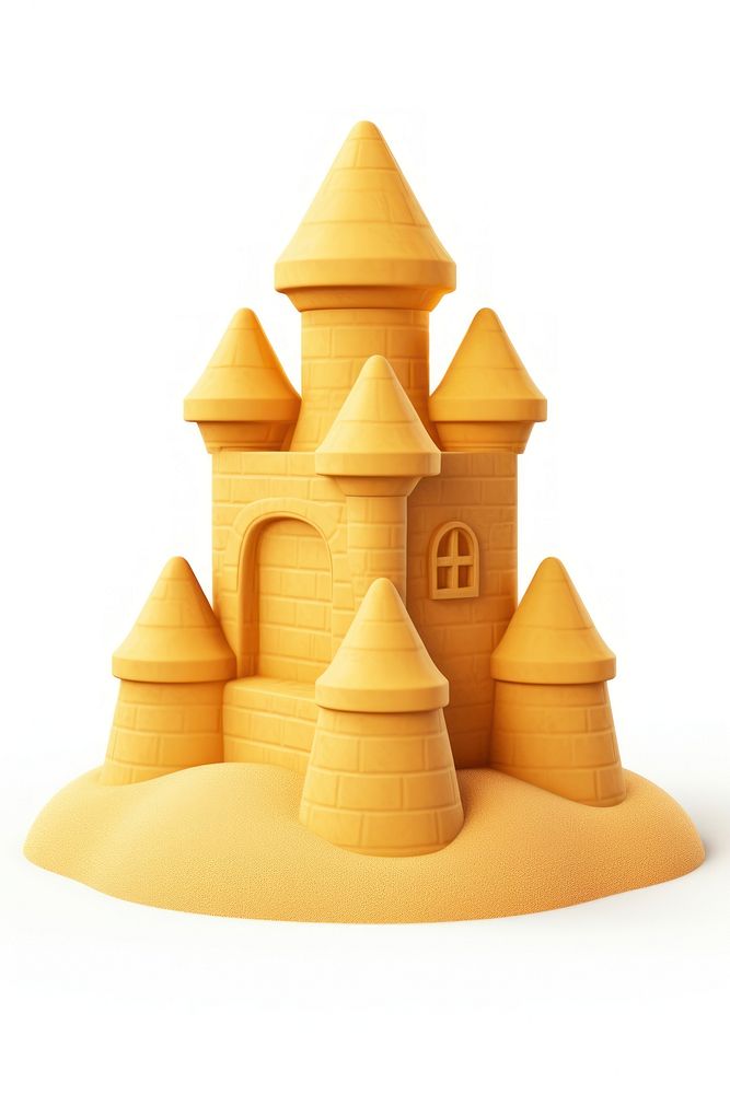 Sand sandcastle white background spirituality. AI generated Image by rawpixel.