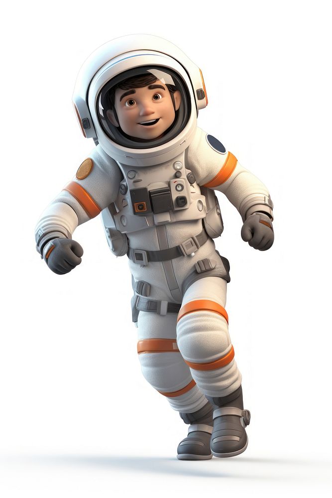 Astronaut robot adult white background. AI generated Image by rawpixel.