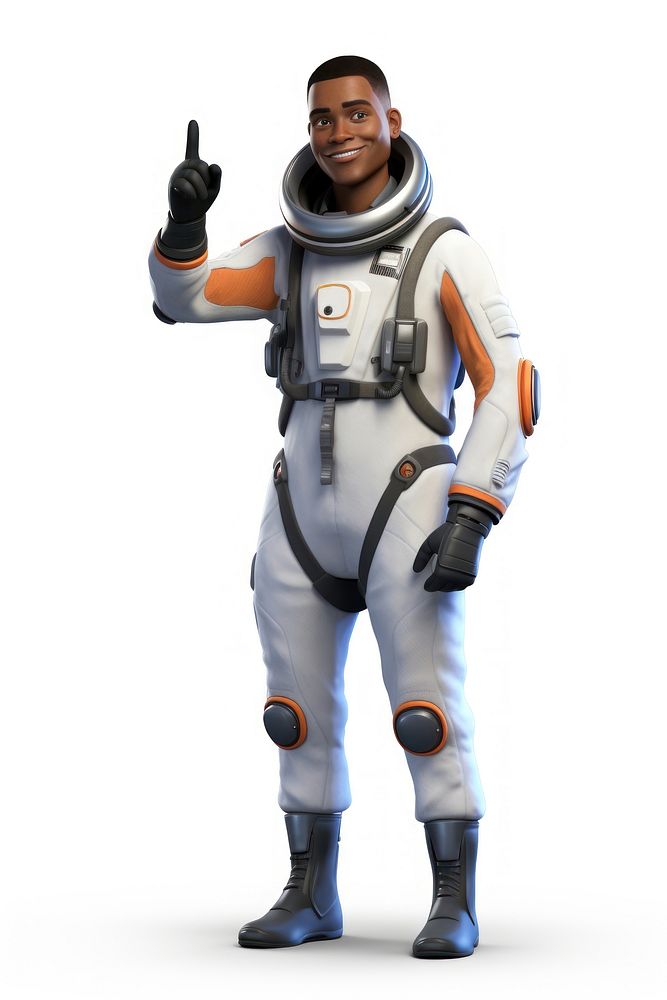 Adult astronaut male white background. AI generated Image by rawpixel.