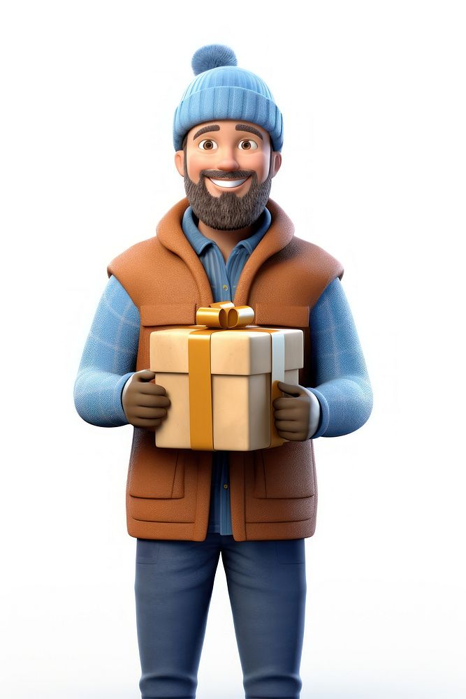 Holding cartoon winter adult. AI generated Image by rawpixel.