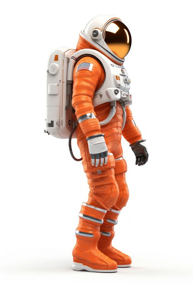 Astronaut robot white background exploration. AI generated Image by rawpixel.