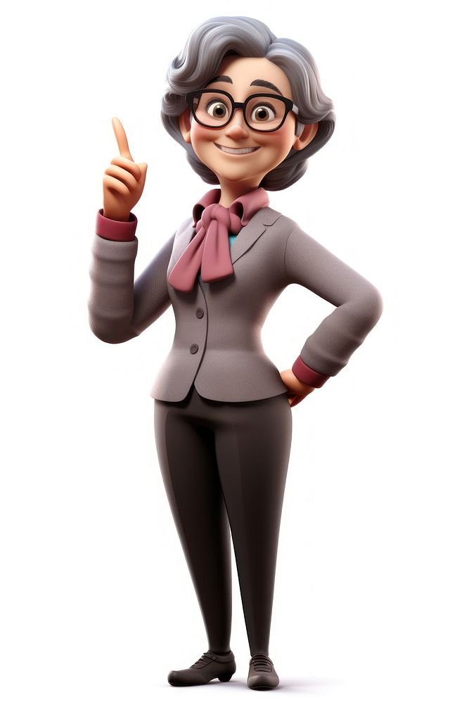 Smiling cartoon adult woman. AI | Free Photo Illustration - rawpixel