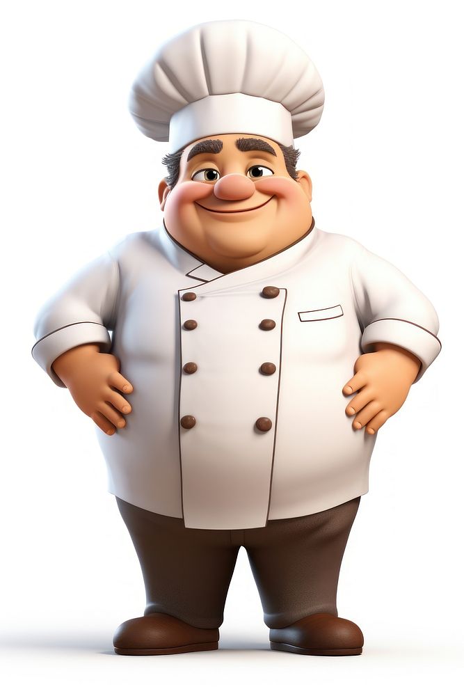 Cartoon chef white background freshness. AI generated Image by rawpixel.