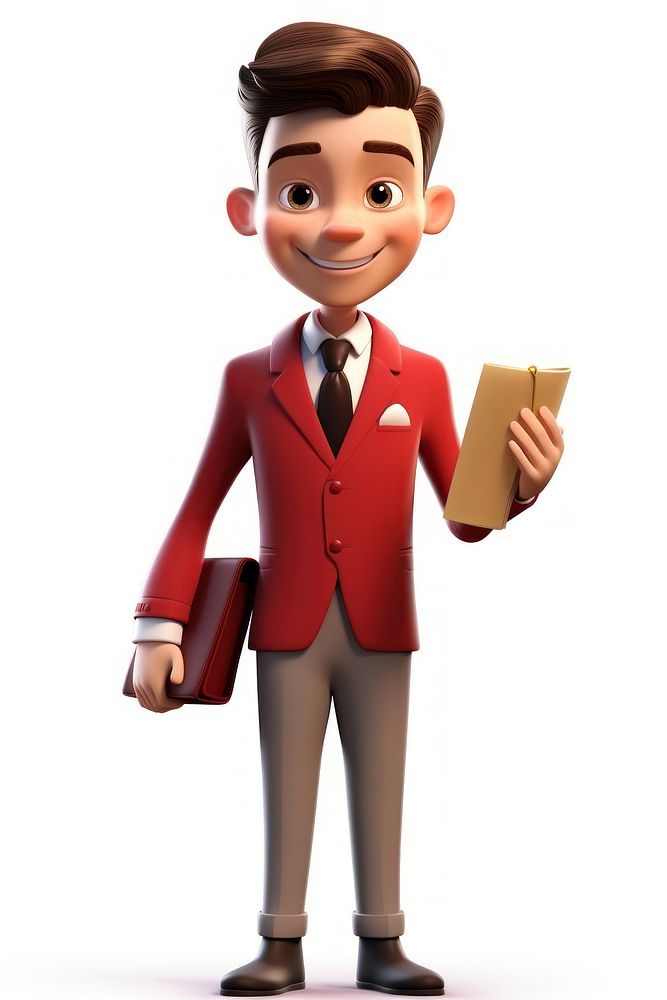 Cartoon suit red white background. AI generated Image by rawpixel.