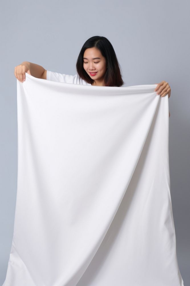 Blanket female adult white. AI generated Image by rawpixel.