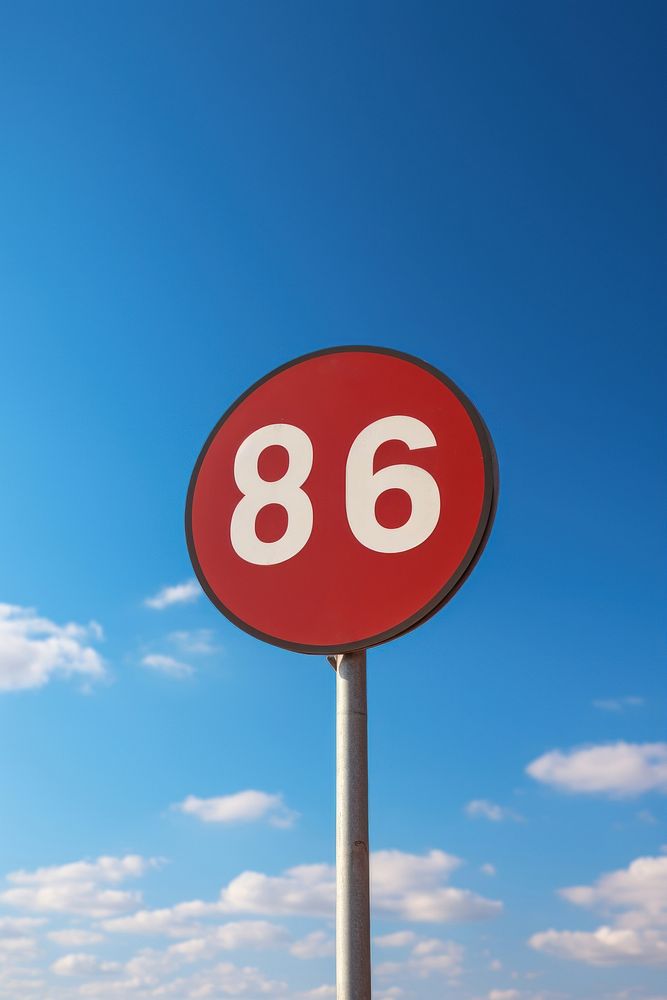 Sign outdoors symbol number.