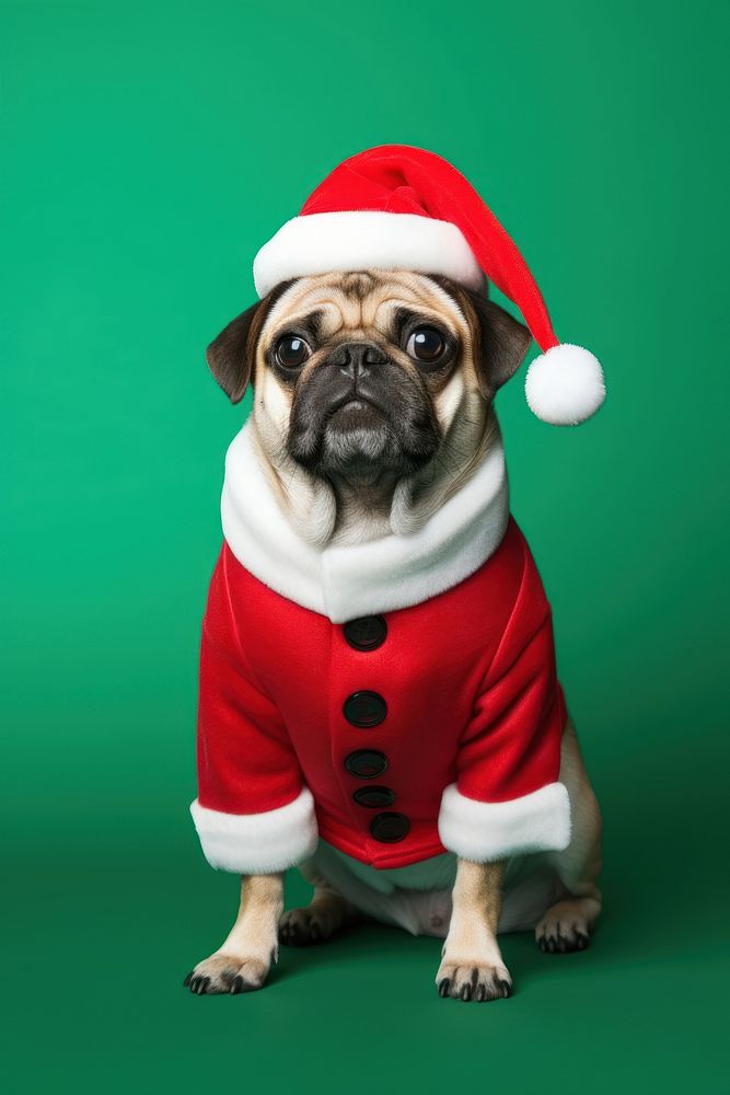 Dog christmas portrait mammal. AI generated Image by rawpixel.