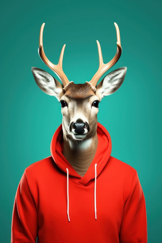 Wildlife portrait sweater animal. AI generated Image by rawpixel.