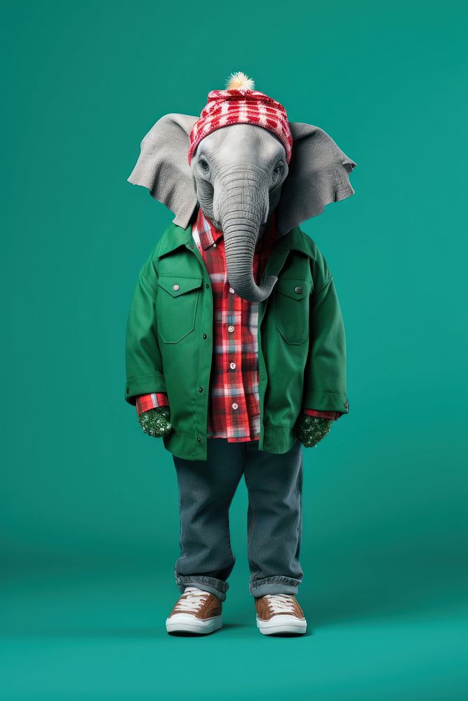Portrait elephant animal mammal. AI generated Image by rawpixel.