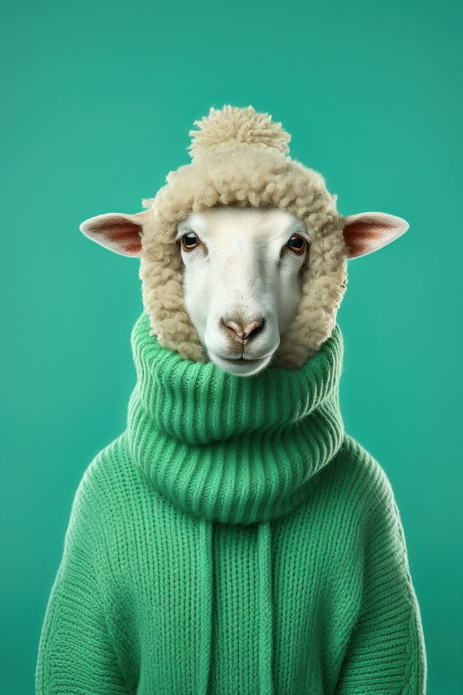Sweater sheep livestock portrait. AI generated Image by rawpixel.