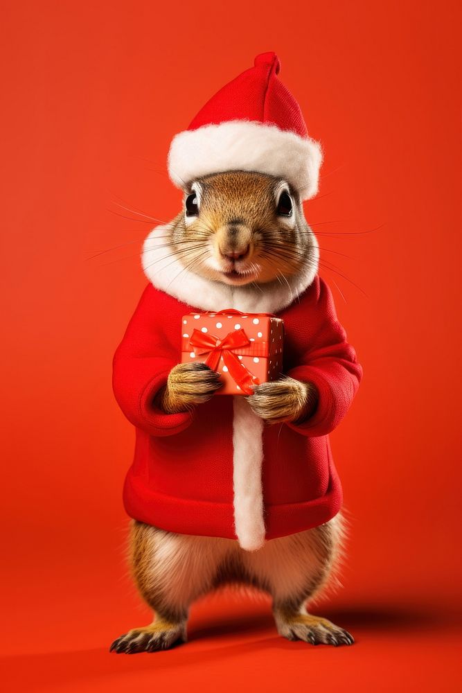 Christmas squirrel portrait sweater. AI generated Image by rawpixel.