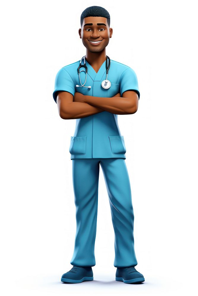 Cartoon adult nurse male. AI | Premium Photo Illustration - rawpixel
