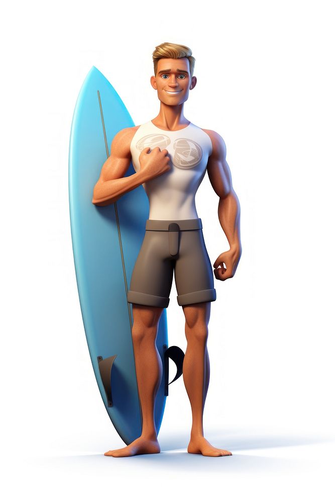 Surfing cartoon sports adult. AI generated Image by rawpixel.