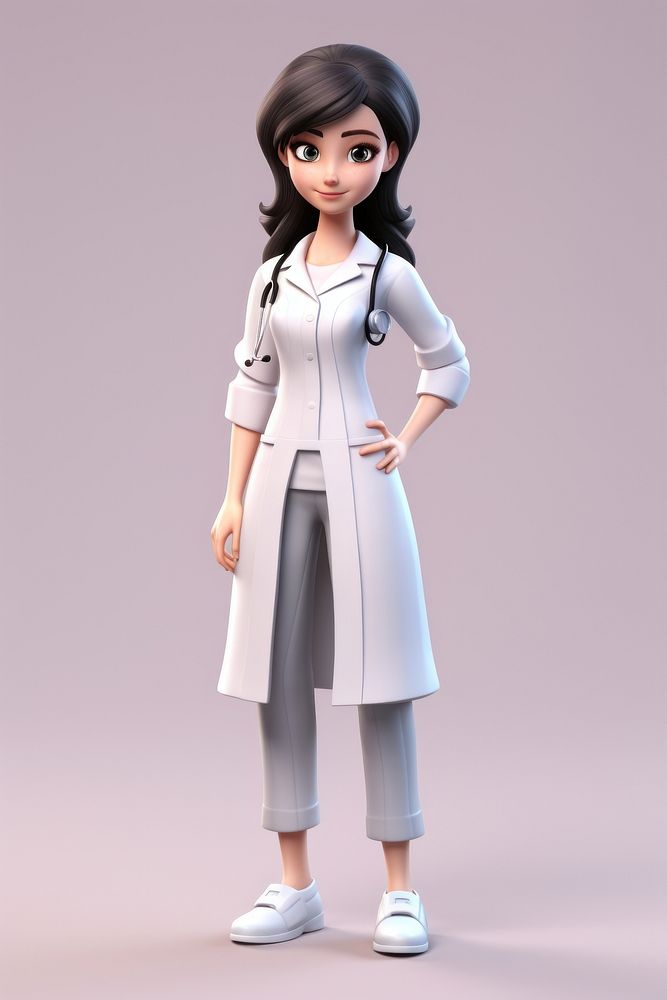 Figurine cartoon doctor coat. AI generated Image by rawpixel.