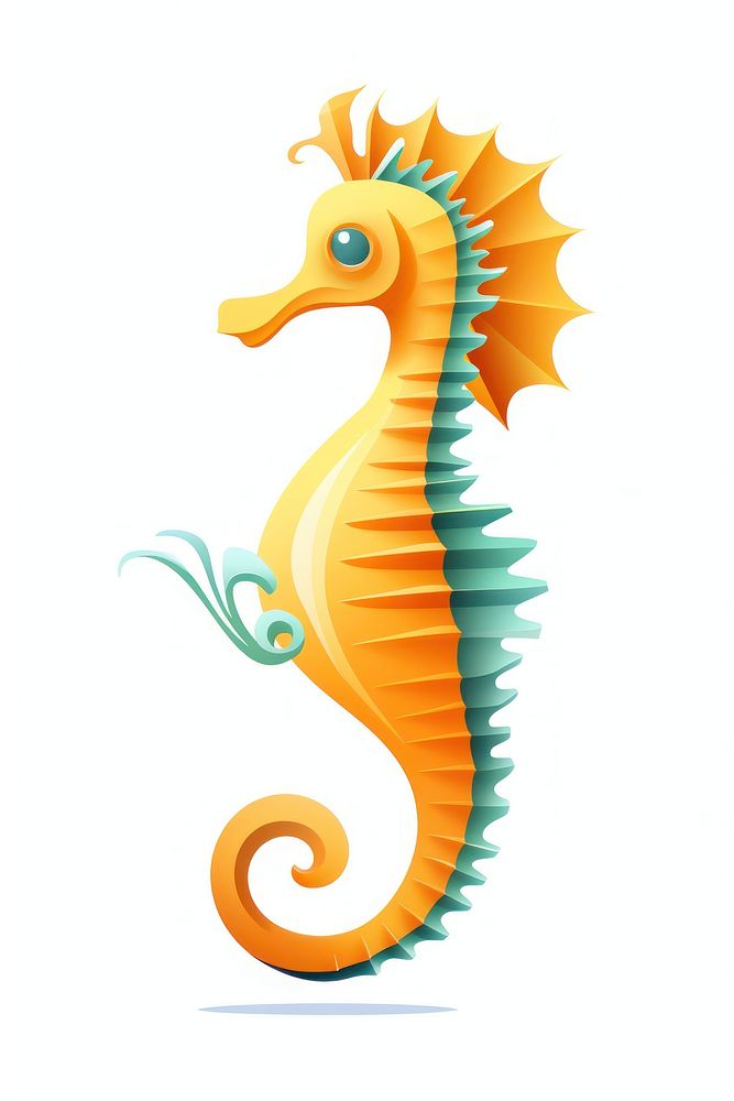 Seahorse cartoon animal nature. AI generated Image by rawpixel.