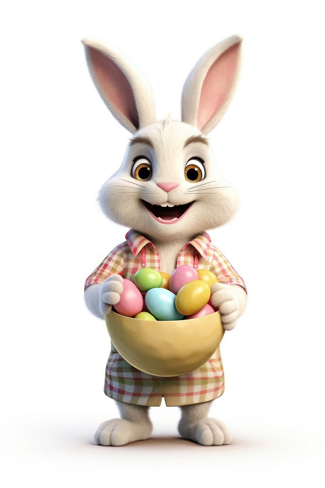 Easter toy egg white background. AI generated Image by rawpixel.