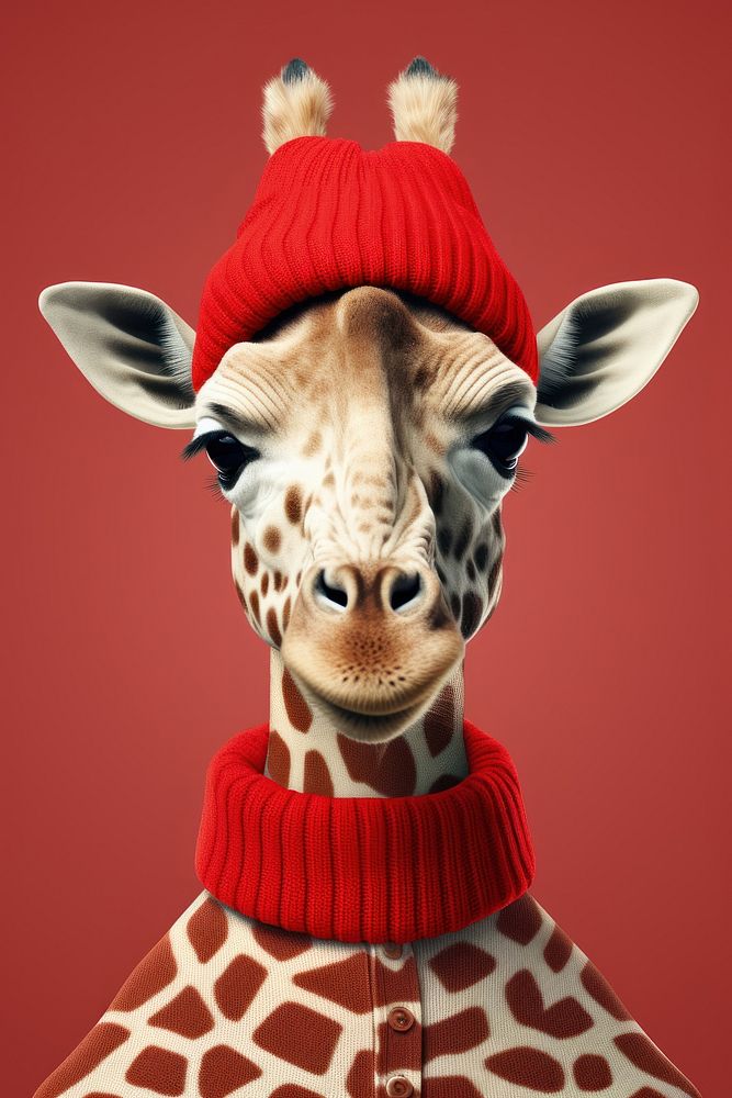 Giraffe wildlife animal mammal. AI generated Image by rawpixel.