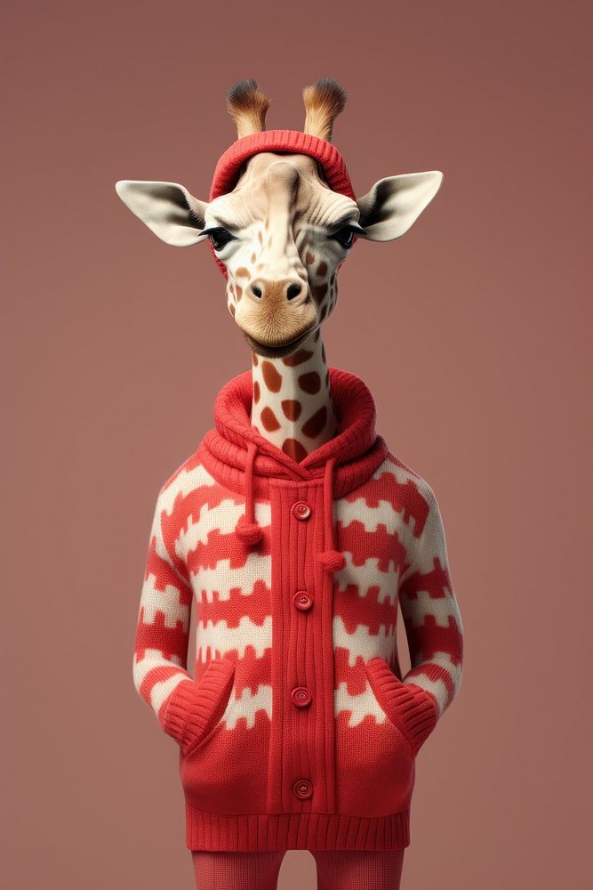 Giraffe sweater mammal animal. AI generated Image by rawpixel.