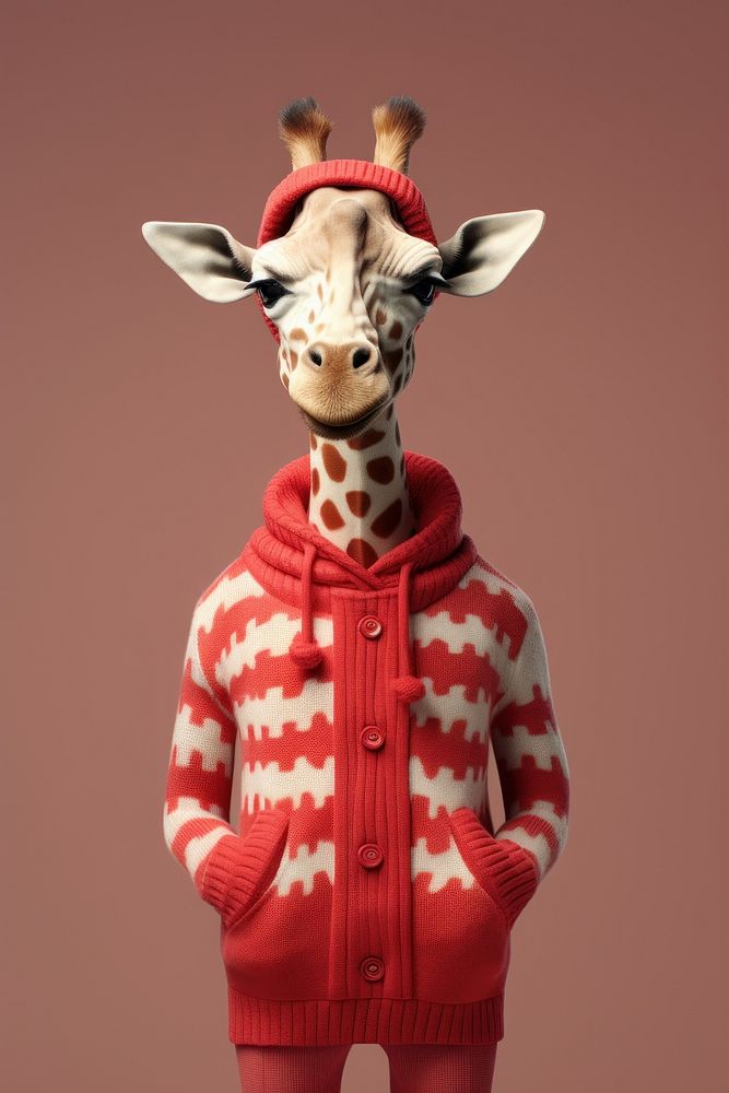 Giraffe sweater mammal animal. 