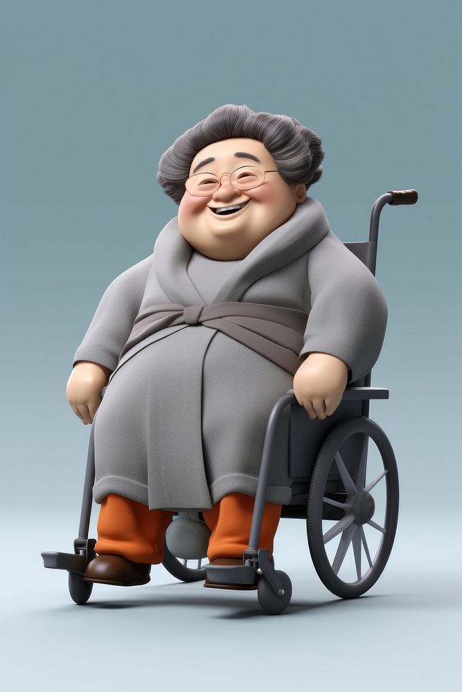 Wheelchair vehicle cartoon adult. AI generated Image by rawpixel.