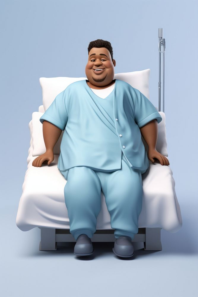 Hospital patient cartoon adult. AI generated Image by rawpixel.