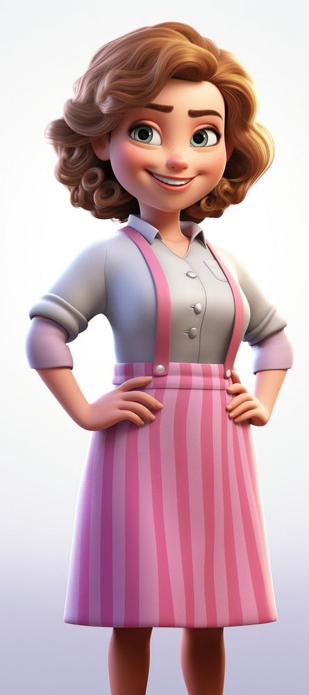 Cartoon dress smiling doll. AI generated Image by rawpixel.