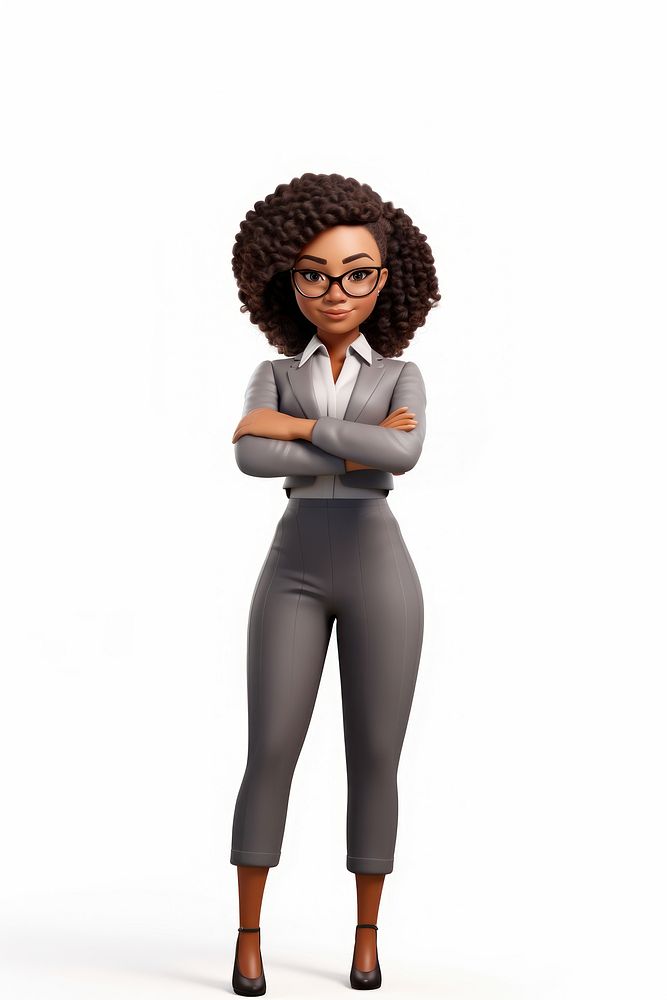 African american female leader portrait cartoon adult. AI generated Image by rawpixel.
