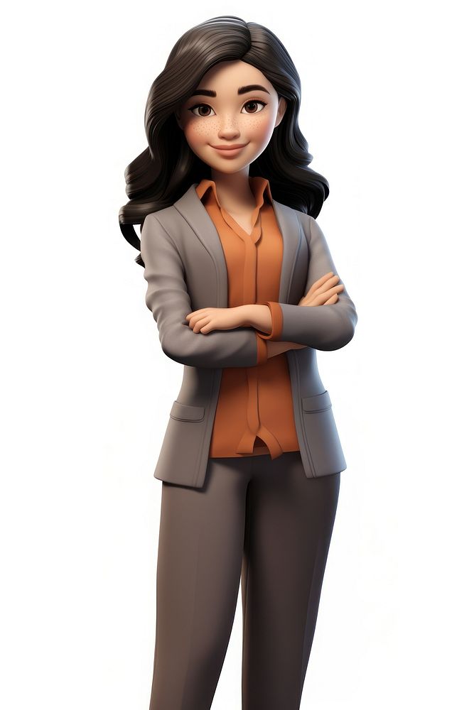 Asian female leader cartoon adult doll. AI generated Image by rawpixel.