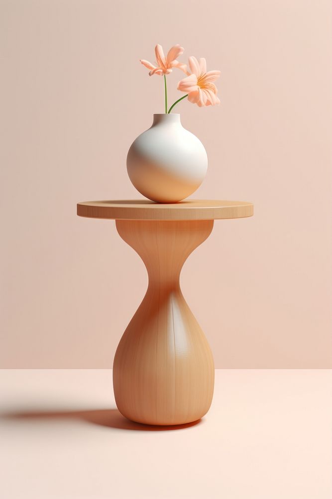 Table vase furniture flower. AI generated Image by rawpixel.