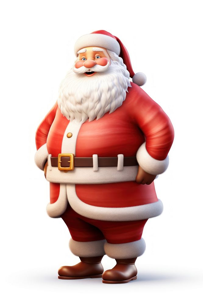 Figurine cartoon white background santa claus. AI generated Image by rawpixel.