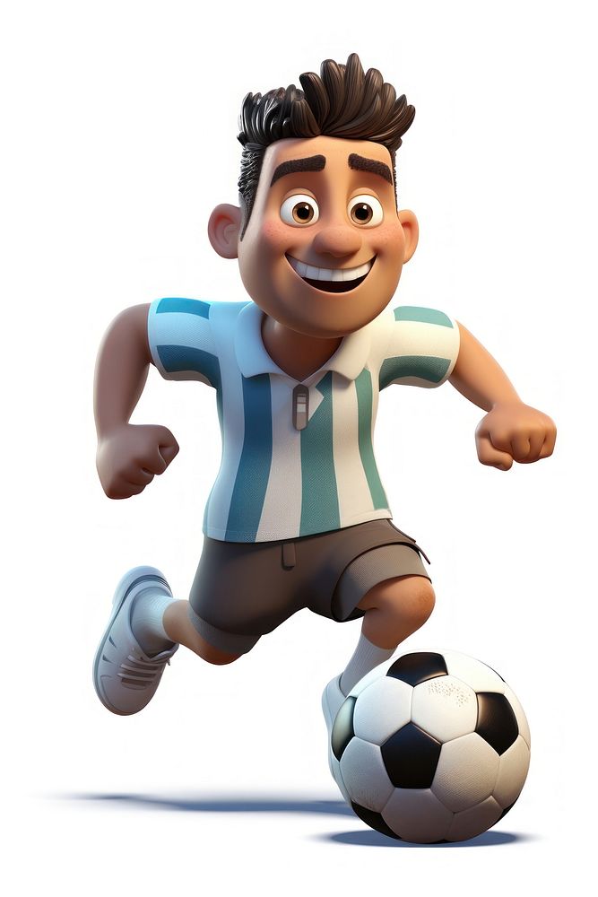 Ball football cartoon sports. AI Free Photo Illustration rawpixel