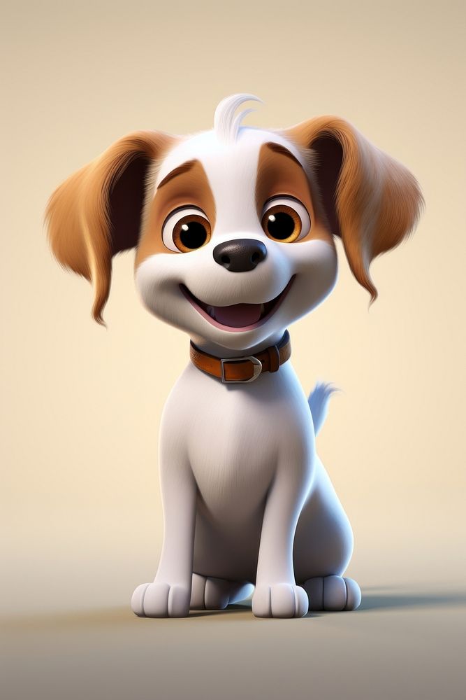 Puppy cartoon figurine animal. AI generated Image by rawpixel.