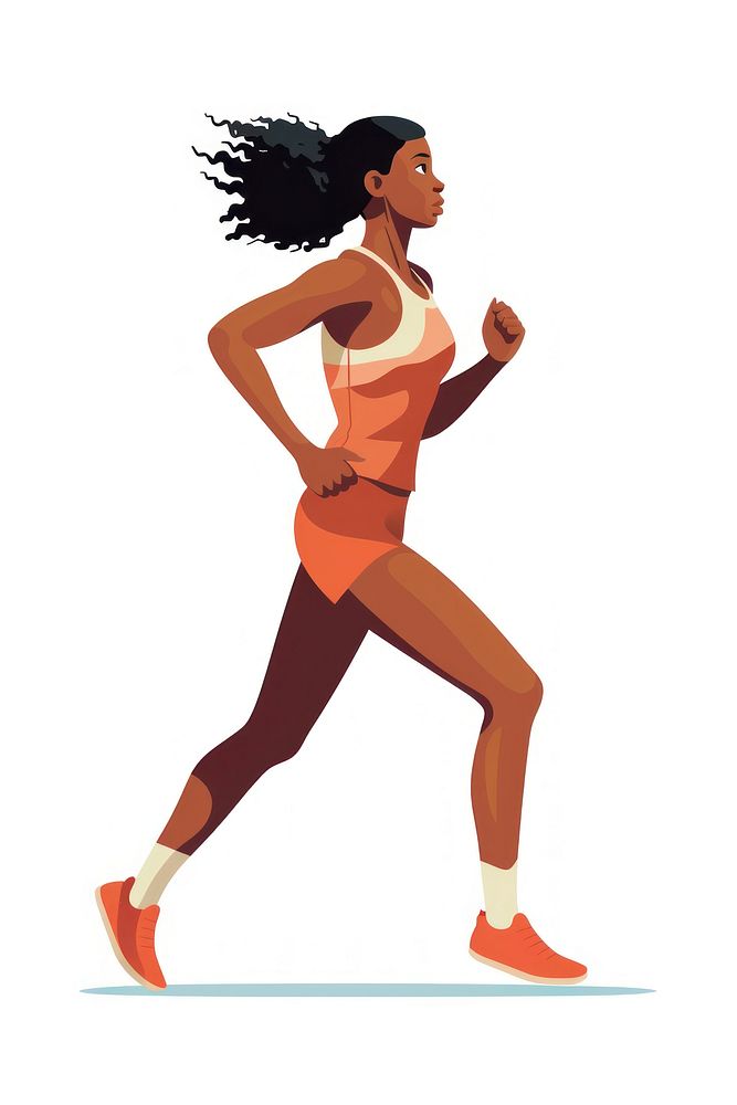 Female runner running jogging dancing. AI generated Image by rawpixel.